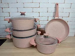 Набір посуду O.M.S. Collection 3002 Pink 9 предметів