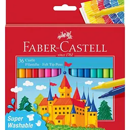 Фломастери Faber-Castell Замок Felt tip pen Castle у картонній коробці 36 кольорів (31678)