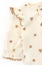 Человечек на молнии с открытыми ножками и шапочкa для девочки Coffee Hearts - миниатюра 6