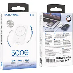 Зовнішній акумулятор Borofone BJ63 Nimble 5000mAh 20W White [123612] - мініатюра 3