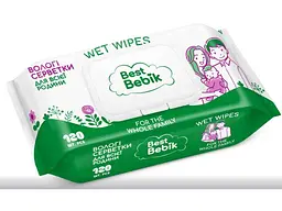 Вологі серветки BEST BEBIK 120шт Для всієї родини (клапан)