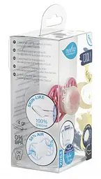 Силіконова ортодонтична пустушка Nuvita Air55 Cool Хмаринка, світиться в темряві, 0+ міс., рожевий (NV7064GSA) - мініатюра 3