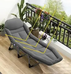 Складане туристичне ліжко TRIZAND 25380 200×65×30 см з матрацом навантаження 150 кг - мініатюра 3