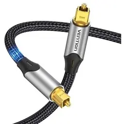 Кабель мультимедійний Optical Toslink 2.0m 5.1ch gray Vention (BAVHH)