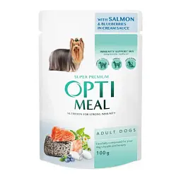 Уцінка. Вологий корм для собак Optimeal Complete Canned Pet Food Adult 3+1 pouch 400 г - мініатюра 4
