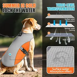 Літній охолоджувальний жилет для собак Derby Summer Dog Cooling Harness PA0360-1 Orange, M - мініатюра 4