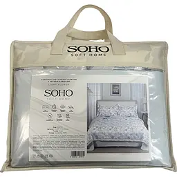 Комплект постільної білизни Soho Light flower Євро з легкою ковдрою 200 х 230 см (03-BT-7173-Flower)