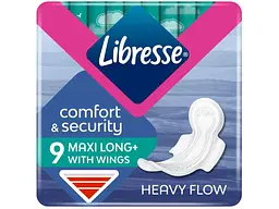 Прокладки гігієнічні LIBRESSE Maxi Long wing sw 9 шт 5 крапель