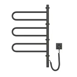 Електрична рушникосушка Navin Fouette 480x800 Sensor з таймером, чорний муар 00-044050-5080, Чорний матовий, Електронний - мініатюра 4
