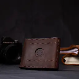 Шкіряний чоловічий гаманець GRANDE PELLE 10х8х0,5 см acs0026937 - мініатюра 8