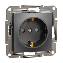 Розетка Schneider Electric ASFORA со штор. антрацит (EPH2900271) - мініатюра 2