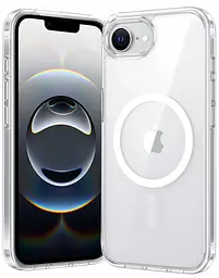 Протиударний прозорий чохол для Apple iPhone 17e/16e Clear Case Ultra Hybrid MagSafe з магнітом