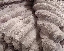 Плед-покривало Koloco Королівський шарпей смужка 6 см 200х230 пудра євро - мініатюра 4