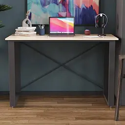 Письмовий стіл Ferrum-decor Драйв 750x1400x700 Чорний метал ДСП Дуб Сан-Марино 32 мм (FRD-103402) - мініатюра 3