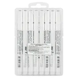 Набір лінерів Marvy Drawing Pen, чорний 8 шт - мініатюра 2
