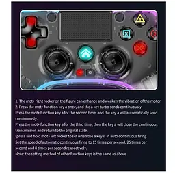 Геймпад джойстик Voltronic P-05 Wireless DualShock 4 for PS4/Switch/PC/IOS MFI/Adndroid HID - мініатюра 12