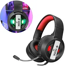 Геймерські навушники з підсвічуванням Misde A8 Gaming Червона гарнітура, ігрові навушники з мікрофоном (ST)