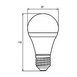 Лампочка Eurolamp A60 8W E27 2700K (deco) акция 1+1 new (MLP-LED-A60-08273(Amber)new) - мініатюра 3