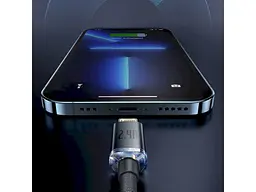 Кабель Lightning BASEUS Crystal Shine Series Fast Charging Data Cable USB to Lightning 2m Black (CAJY000101) - мініатюра 7