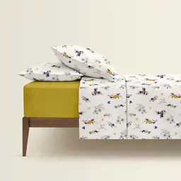 Комплект постільної білизни Cosas євро з простирадлом на резинці SUMMER GARDEN 200 x 220 см (FlowersBavovna_El160-94Marmalade_200) - мініатюра 2