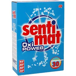 Пральний порошок Sentimat Oxi Power, для білого та кольорового, 30 прань - 1.8 кг