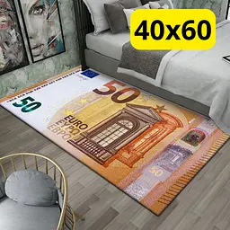 Стильний та зносостійкий килим для дому та офісу "50 EURO" 40х60 KT7001761