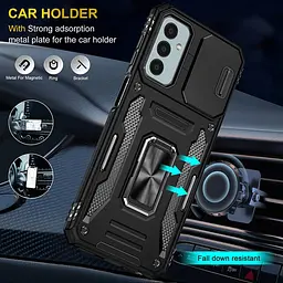 Ударостійкий чохол Camshield Army Ring для Samsung Galaxy M23 5G / M13 4G Чорний / Black - мініатюра 2