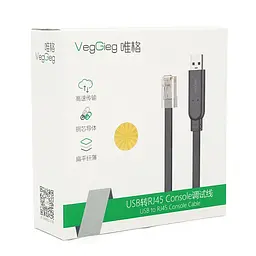 Кабель VEGGIEG V-U403, USB/RJ45, FTDI-TF 232 Chipset, консольний, Black, довжина 1.5м, Box - мініатюра 3