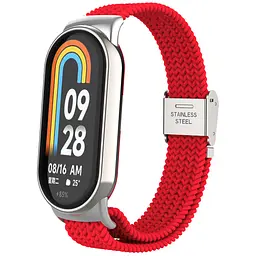 Ремінець для Xiaomi Smart Band 10/9/8, Braided Solo Loop, червоний, нейлоновий плетений браслет, еластичний змінний ремінець для фітнес-трекера з надійним кріпленням, ArmorStandart (ARM86884)