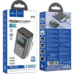 Зовнішній акумулятор Hoco Electric Q17A 10000mAh 30W Grey [123630] - мініатюра 4