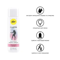 Зігріваючий і збудливий лубрикант PJUR MYGLIDE! 100 ML - мініатюра 3