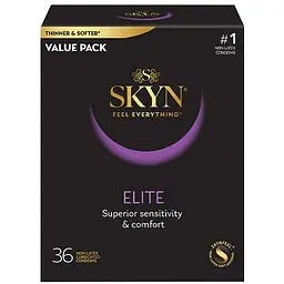 Презервативи безлатексні Skyn Elite (тонкі, 36 шт.) - мініатюра 2
