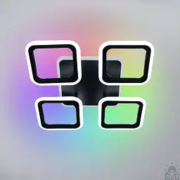 Смарт люстра керована світлодіодна ROOM RGB 5S 70 Вт SMART 385×385×75 мм Чорна ESLLSE