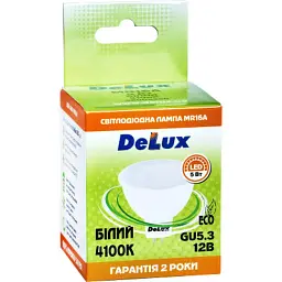 Лампочка Delux лед.лампа_DELUX_MR16A 7Вт_4100K 12В GU5.3 (90021252) - мініатюра 2