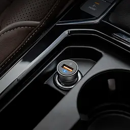 Адаптер автомобільний з підсвіткою HOCO Z32A Compatible Super Fast Charge 1USB 4A QC3.0 18W чорний - мініатюра 4