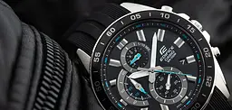 Водонепроникні кварцові наручні годинники Casio оригінал Японія Edifice EFV-550P-1AVUEF з полімерним ремінцем - мініатюра 9