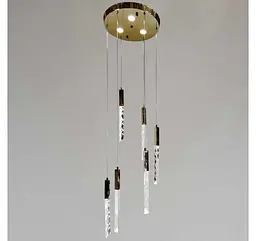 Золота каскадна люстра з 6 стрижнями, що світяться скляними Artlight 2350/6GD - мініатюра 3