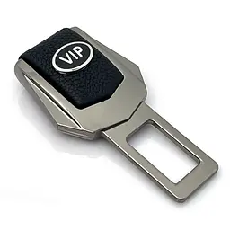 Заглушка ремня безпеки з логотипом VIP Темний хром 1 шт