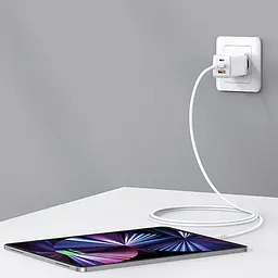 Мережевий зарядний пристрій Usams US-CC180 65W White (CC180TC02) [139635] - мініатюра 7