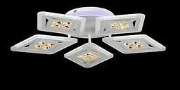 Люстра стельова LED Splendid Ray LK28925/5+1, 6 ламп, 55 см, білий акрил, сучасний стиль з пультом та димером