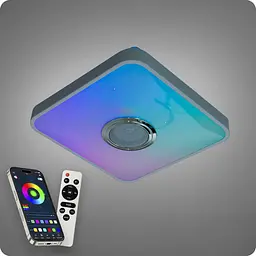 Люстра світлодіодна 517 Dlight RGB з пультом і колонкою 45Вт Білий (02152)