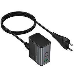 МЗП Hoco CS76A Star Speed PD70W (1USB-A/2C) Midnight Black - мініатюра 3