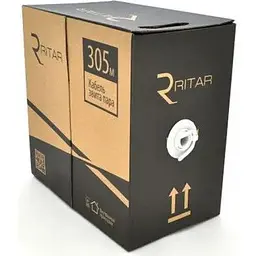Кабель мережевий Ritar FTP 305м, cat 6, CU, КНПЭ 4x2x0,56мм, Black, outdoor (03530)