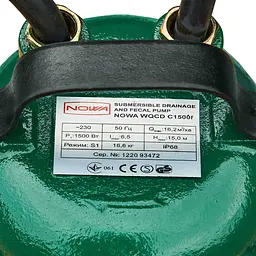 Насос дренажно-фекальний Nowa WQCD C1500f з подрібнювачем і ножем (149332) - мініатюра 3