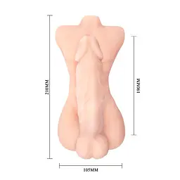 Фалоімітатор Baile Temptation Bigger Man Monster Dick, 21 см (тілесний) - мініатюра 3