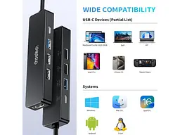 USB-хаб Choetech HUB-M80-BK 5-in-1 Black - мініатюра 5