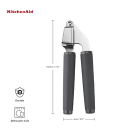 Прес для часнику KitchenAid Coreline, 19 см, сірий (KAS132OHCGG) - мініатюра 2