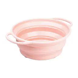 Друшляк силіконовий складаний об'ємом 2.6 літри, рожевий TS Kitchen HP34544P - мініатюра 3