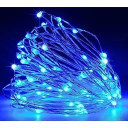 Гірлянда Роса Нитка 30 LED на батарейках 3 м Синій