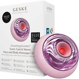 Звуковой массажер для лица и тела GESKE Sonic Cool & Warm Face and Body Massager 9 в 1 розовый